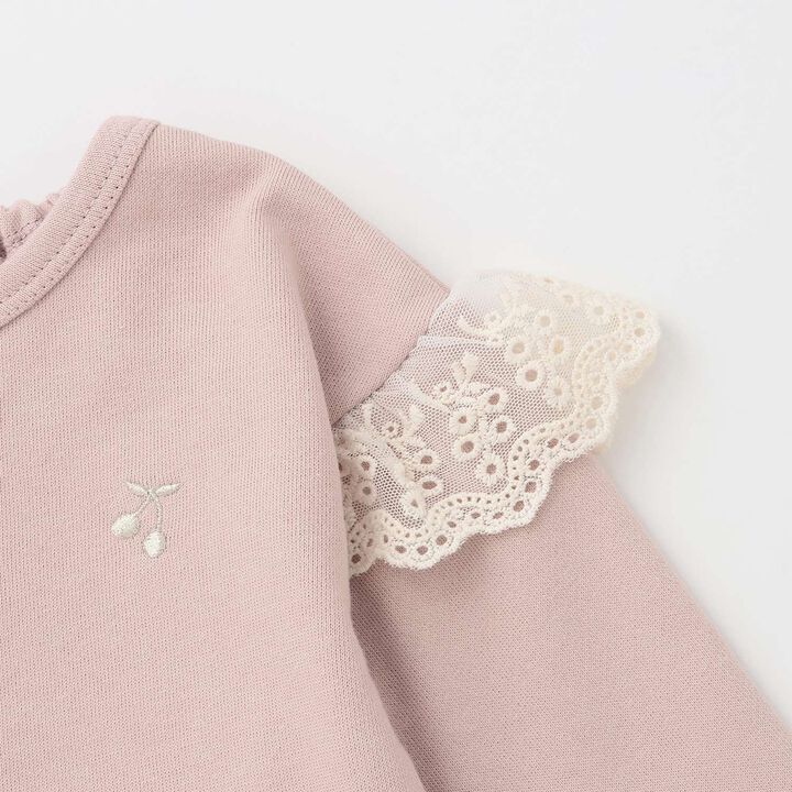 Tunic with Tulle Lace Hem,Pearl white, medium image number 4