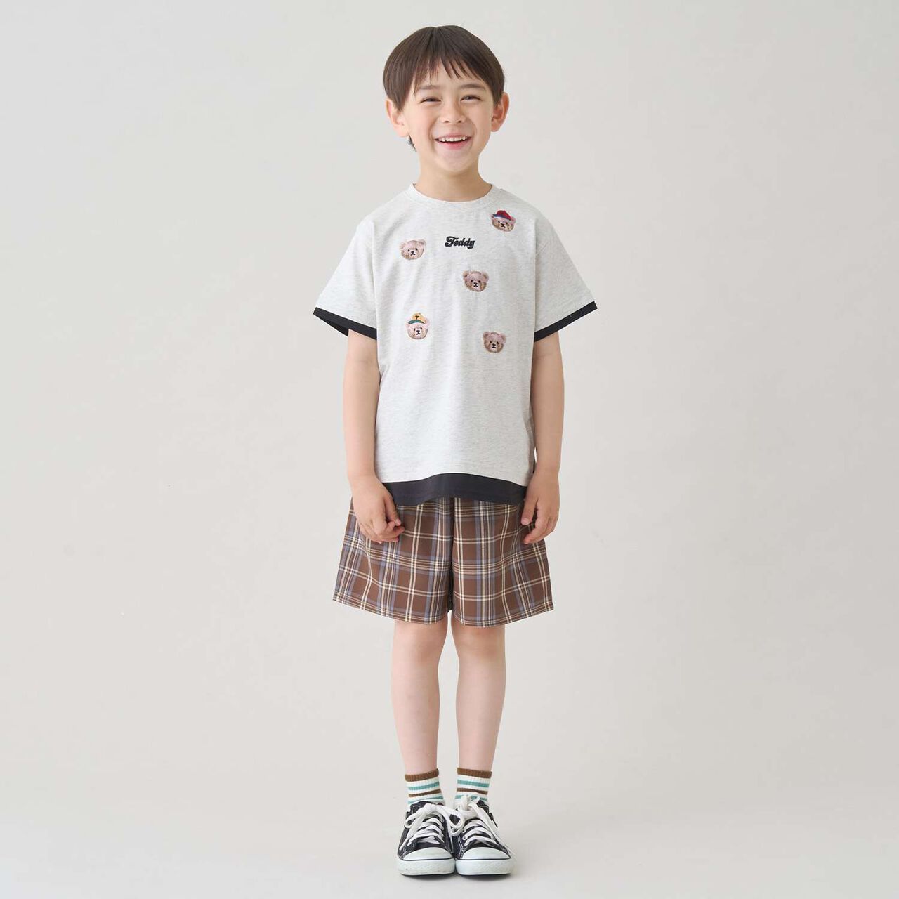 Assorted Embroidery T-Shirt,Milky white, large image number 6