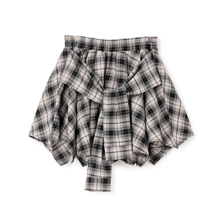 [LTXC] Waist Wrap Style Checkered Culottes,Black, medium image number 11