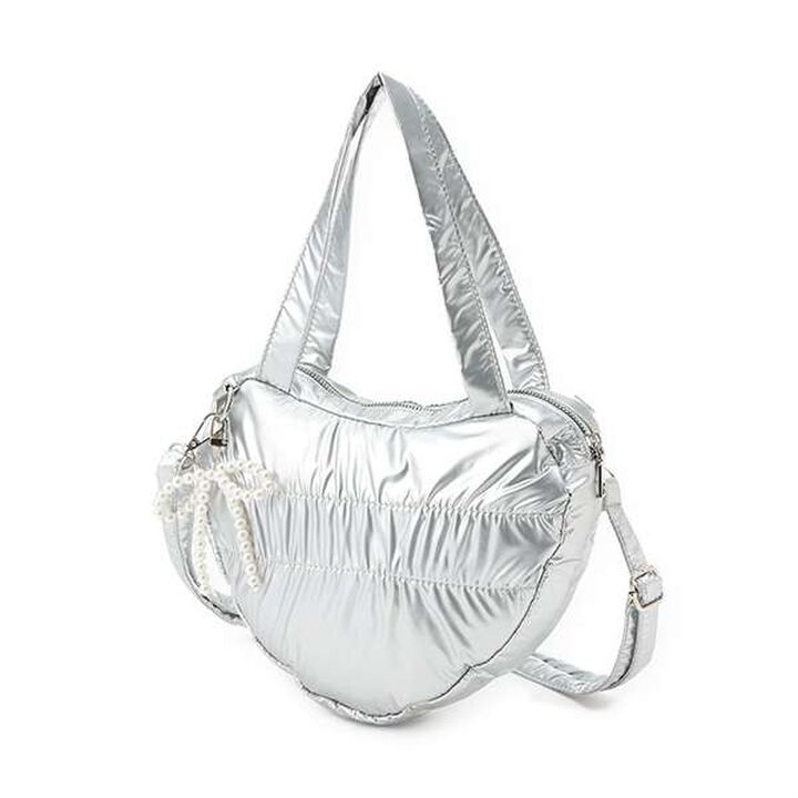 2 WAY Heart Bag,Silver, medium image number 0