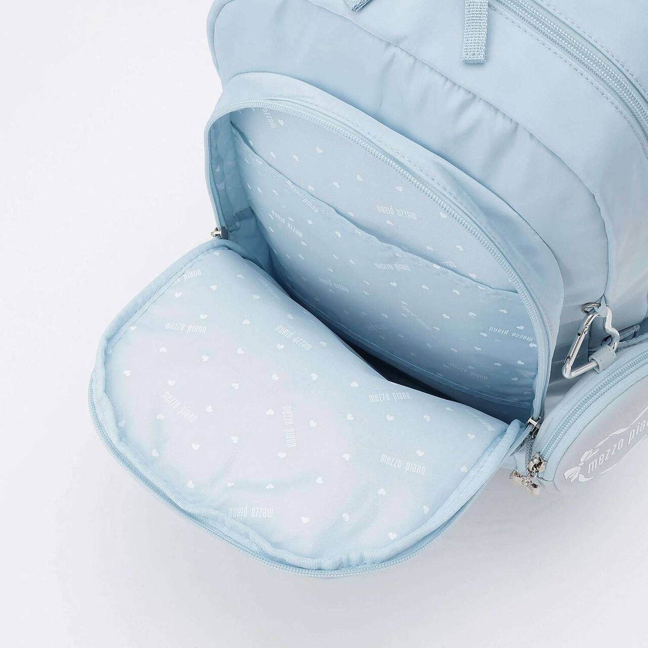 Large Logo Ribbon Backpack with Pouch - Approx. 23L Capacity,Sax blue, large image number 14