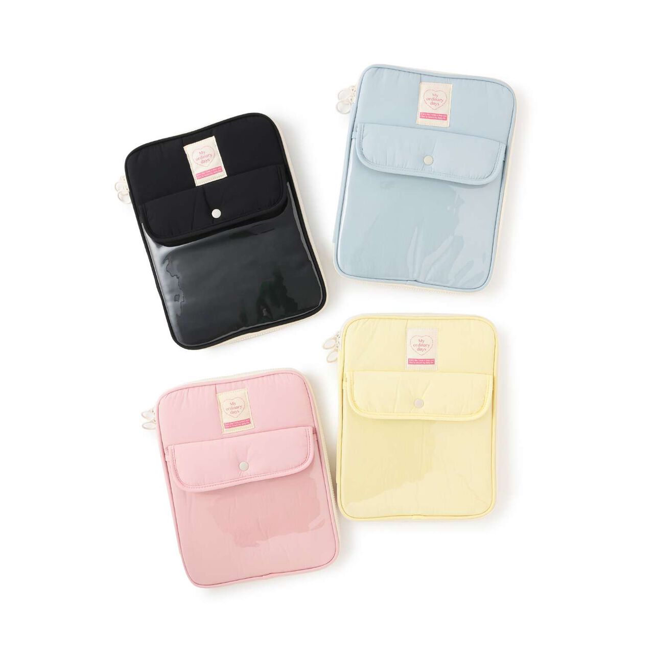 [School-Ready] Clear Pocket Tablet Case (11-inch),Blue gray, large image number 6