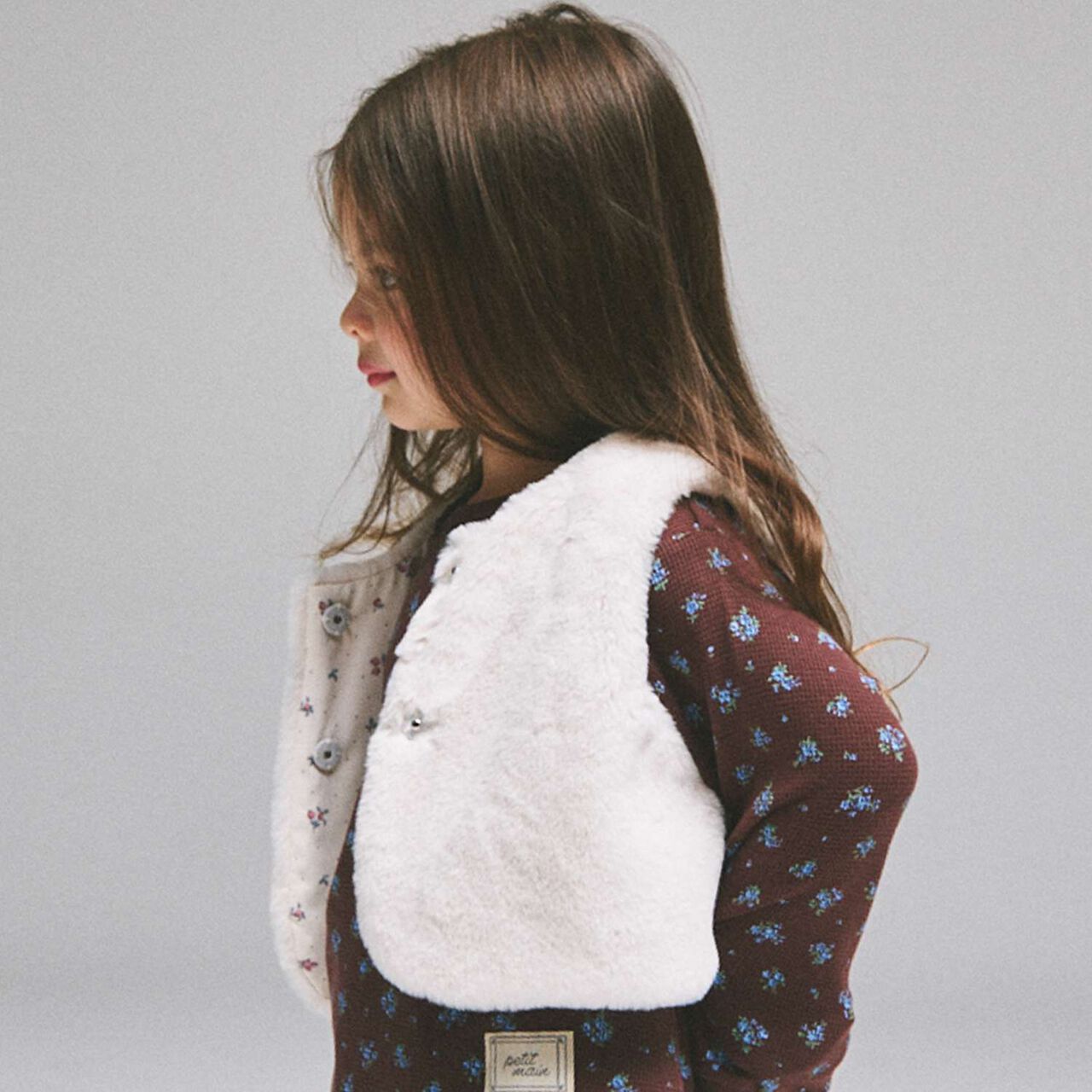 Link - Faux Fur Vest,Mocha tea, large image number 1