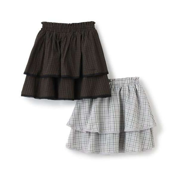 Tiered Frill Skirt with Shorts,Gray, medium image number 15
