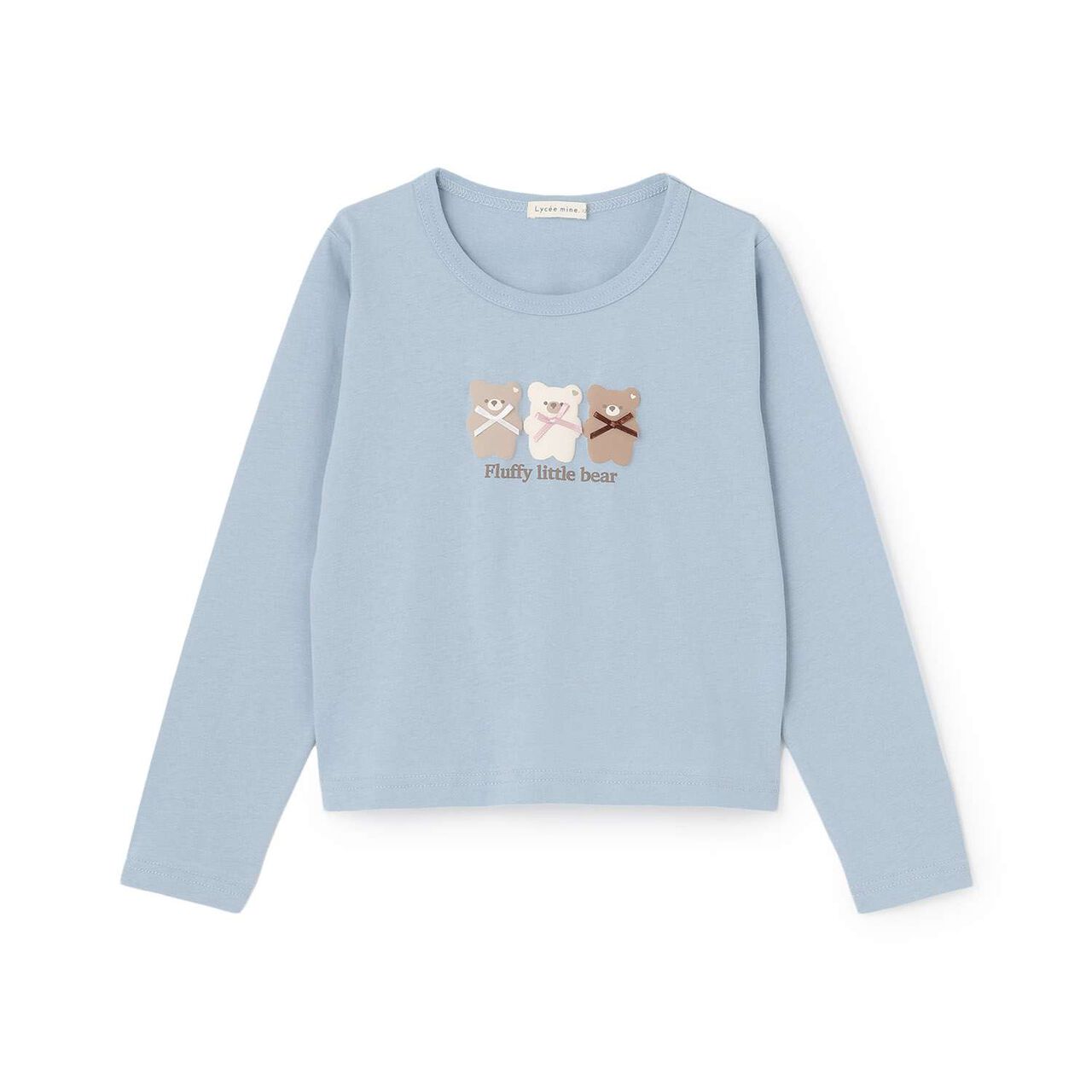 [Muteki T] Cotton 100% Stain-Resistant UV Quick-Dry Puffed Print Ribbon T-Shirt for Girls Kids,Blue gray, large image number 10