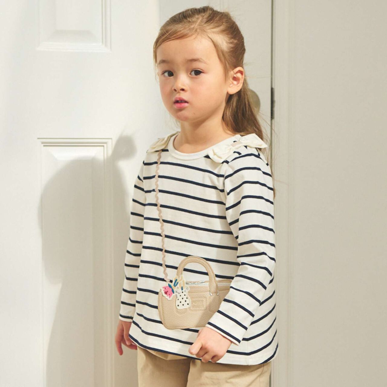 Mini Bag Long-Sleeve T-Shirt,Navy, large image number 0