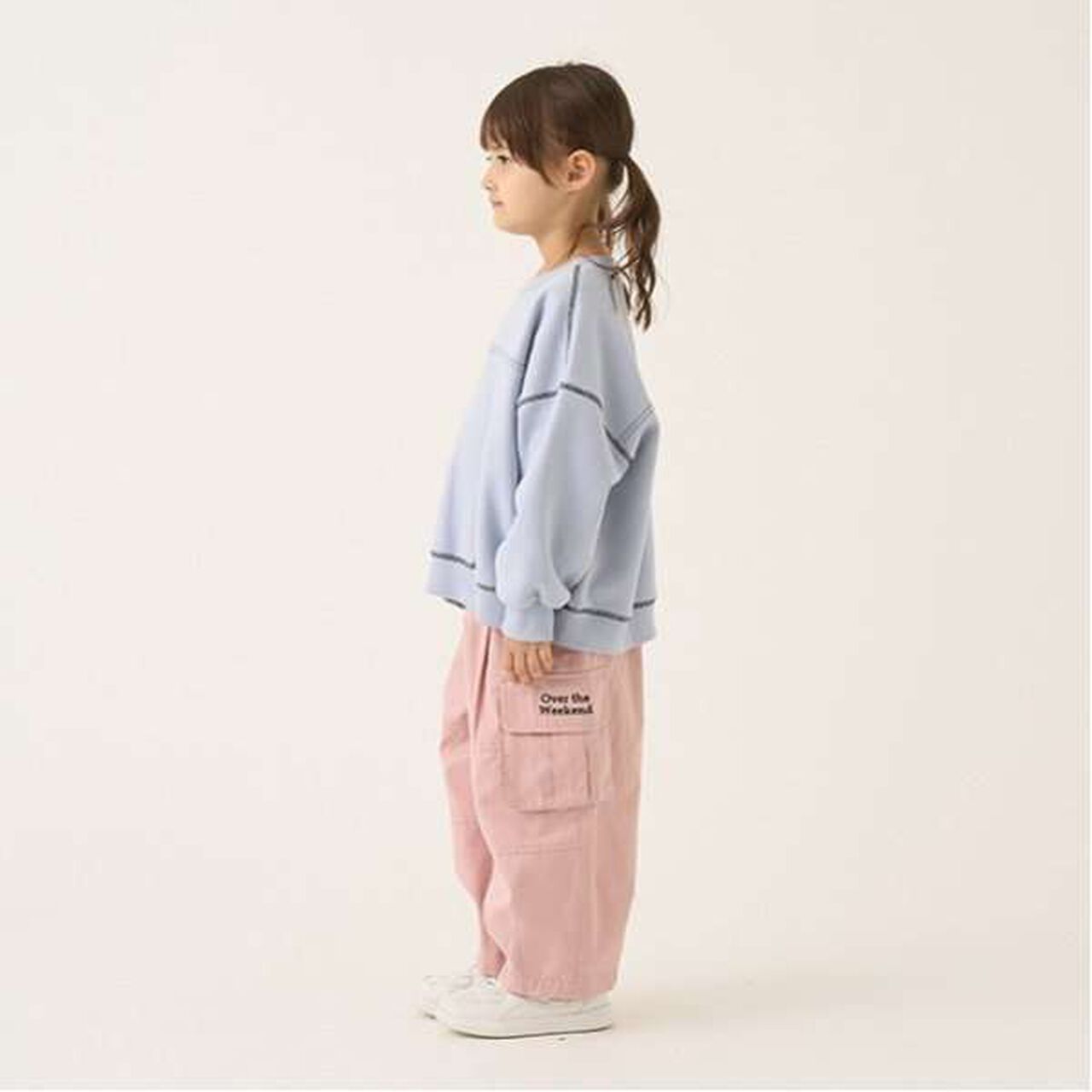 Tuck Wide Cargo Pants,Pink, large image number 17