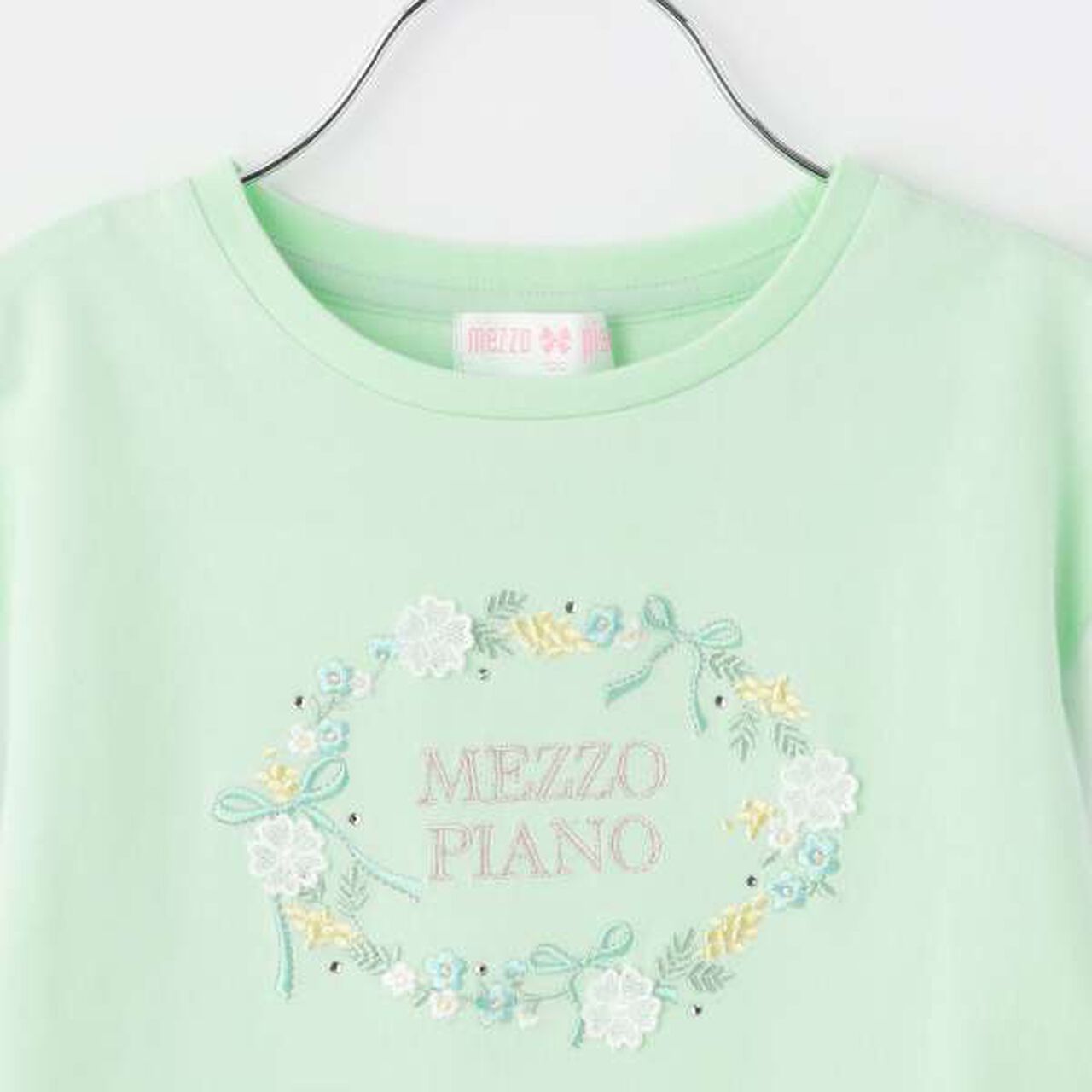 Flower Wreath 7/8 Sleeve T-Shirt,Off white, large image number 2