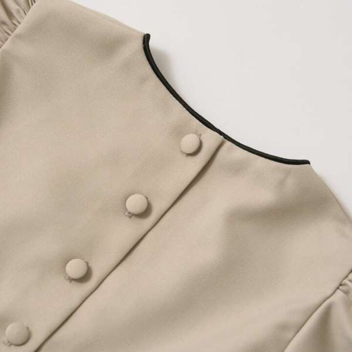 Removable Collar Occasion One-Piece Dress,Gray, medium image number 17