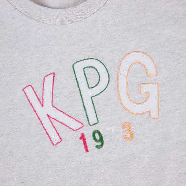 Logo Appliqu&eacute; Short Sleeve T-Shirt (140-160),Milky white, medium image number 3