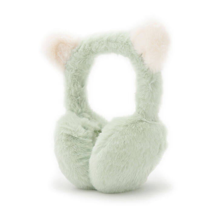 Cat Ear Fur Ear Muffs,Beige, medium image number 3