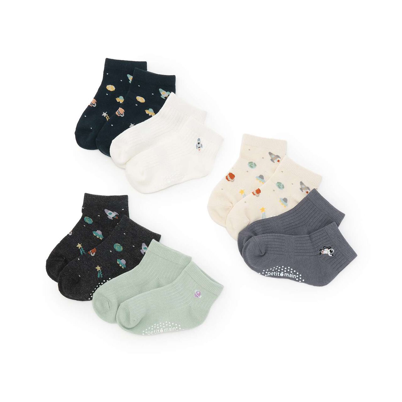 Space Pattern Short Socks 2P,Mint, large image number 6