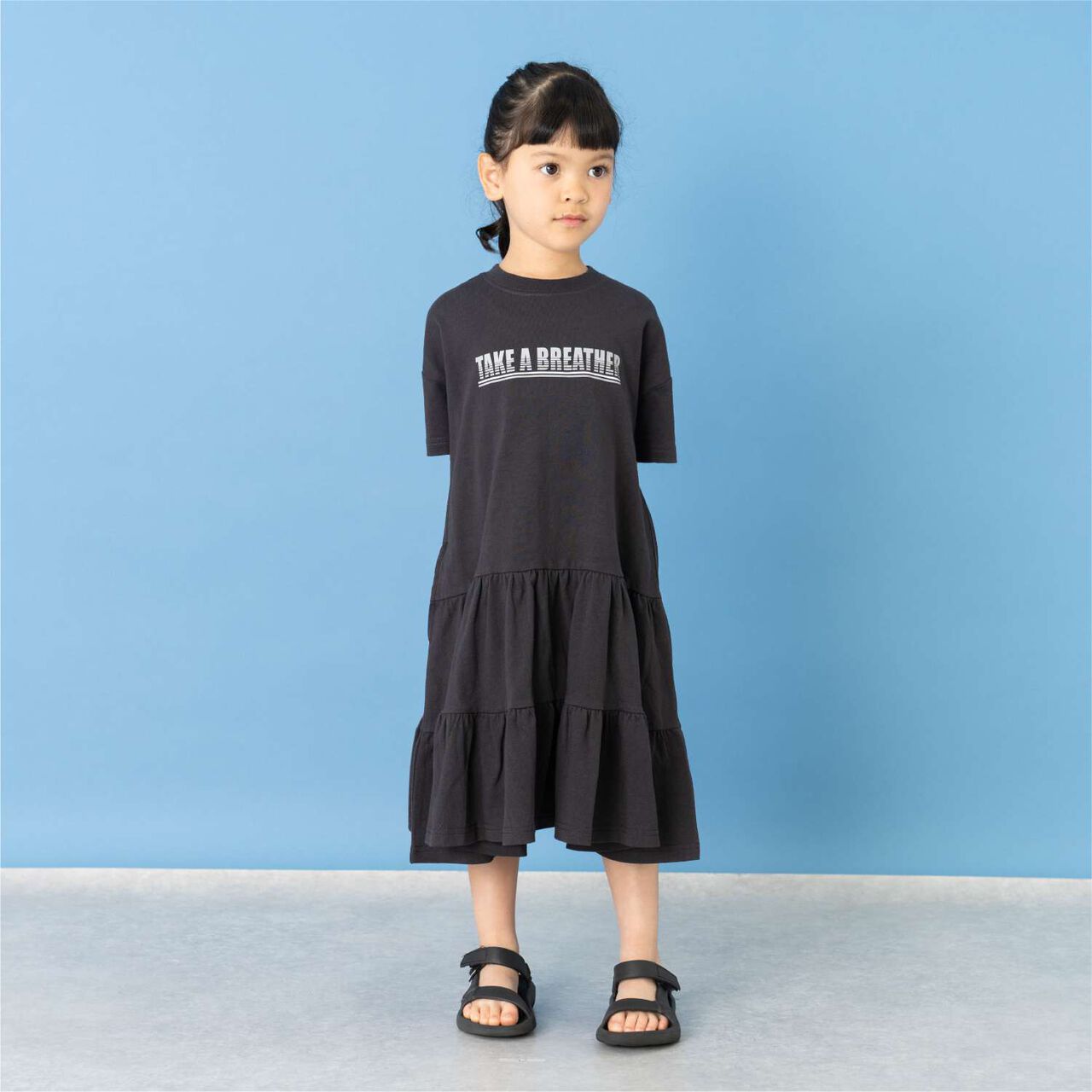 Tiered Tunic One-Piece Dress,Ivory, large image number 4