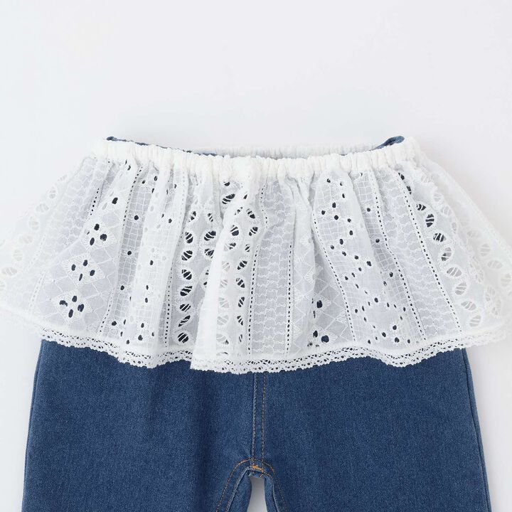 Link Layered Skirt Pants Set,Sax blue, medium image number 8