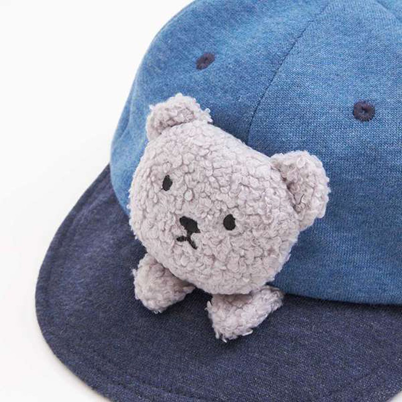 Bear Motif Cap (S-M),Brown, large image number 3