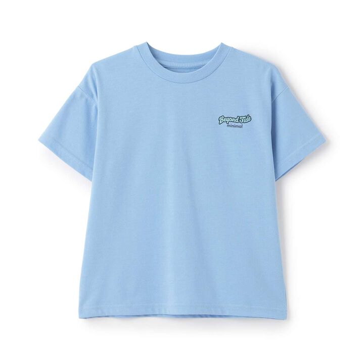 Loose Short Sleeve T-Shirt with Back Patch,Charcoal gray, medium image number 15
