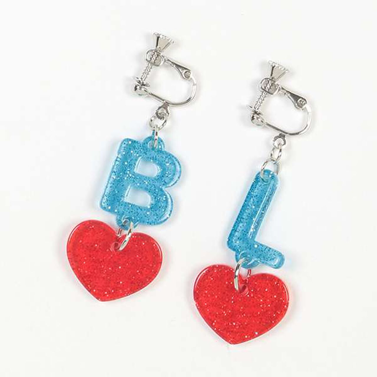 BL Logo Earrings,White, large image number 4