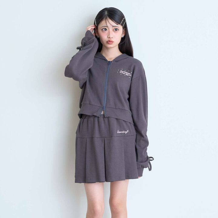 [7days] Cut Pleated Skirt-Pants,Pink, medium image number 7