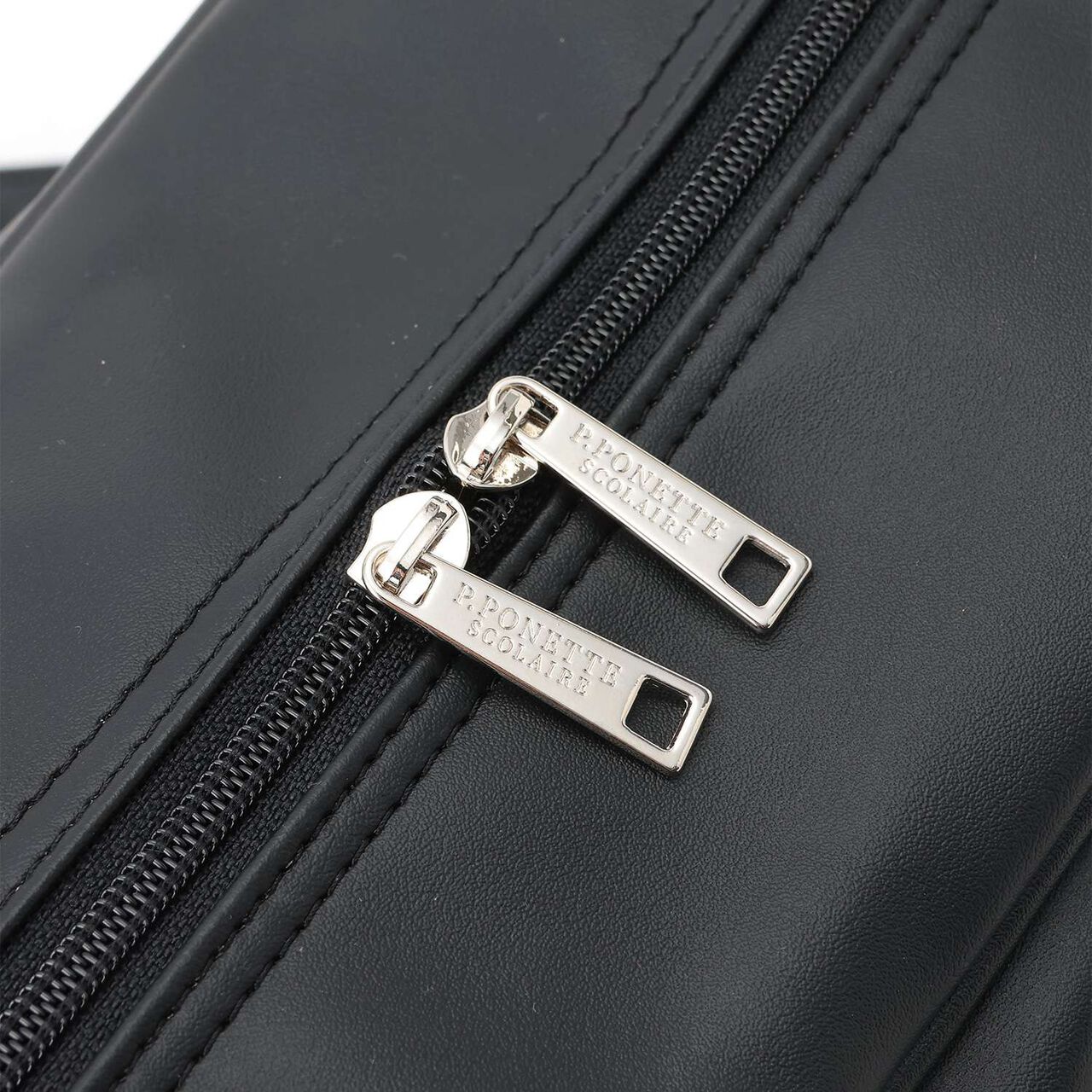 Synthetic Leather School Bag,Black, large image number 2