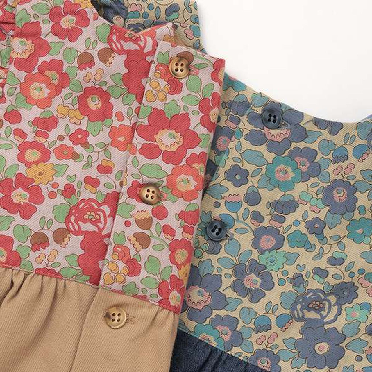 [Made in Japan] Liberty Fabric Yoke Tunic,Mocha tea, large image number 6