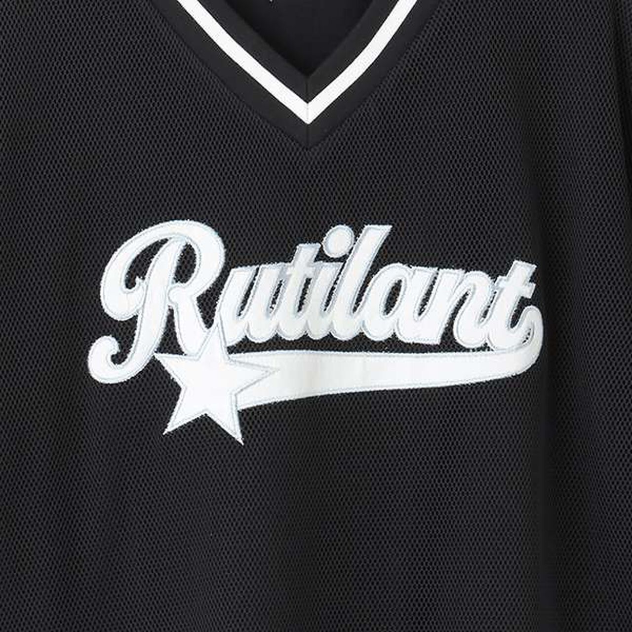 [LTXC] Mesh Layered Loose T-Shirt,Black, large image number 4