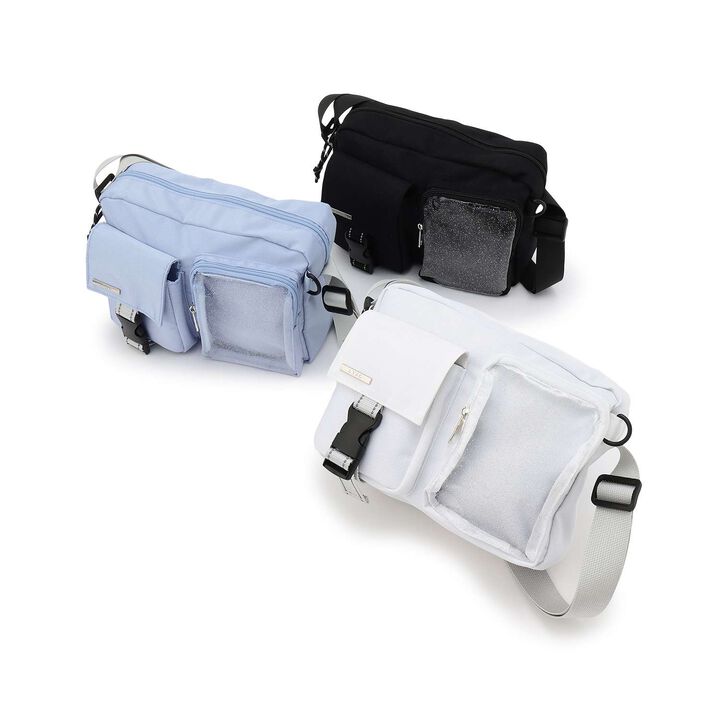 [LTXC] Clear Lame Pocket Shoulder Bag,Black, medium image number 5