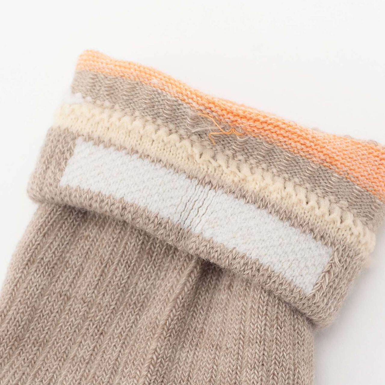 Striped Crew Socks 2P,Pearl white, large image number 3