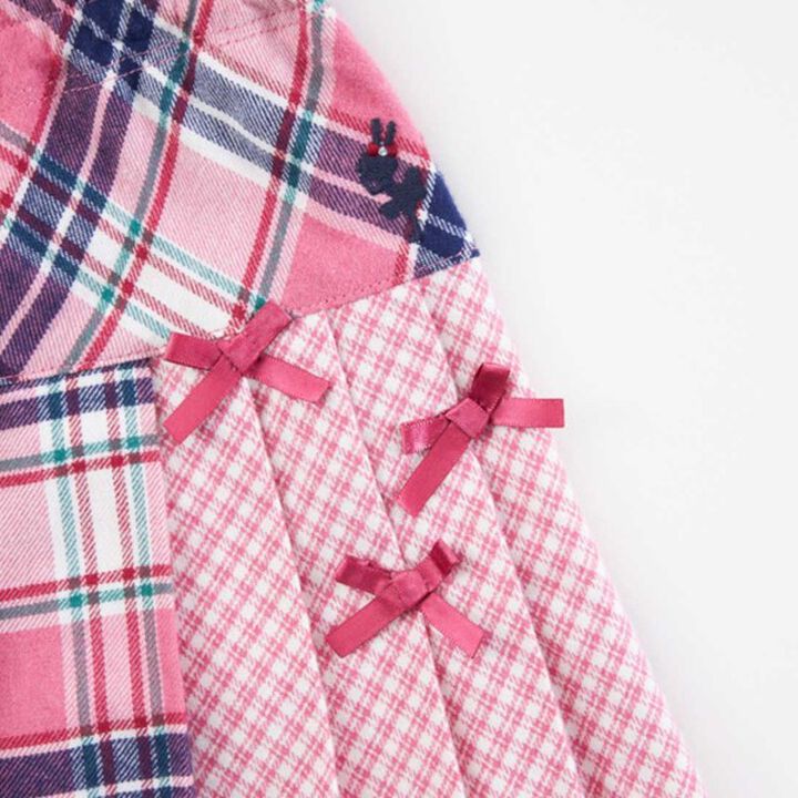 KP Check Pleats Skirt with Shorts (90-160),Pink, medium image number 3