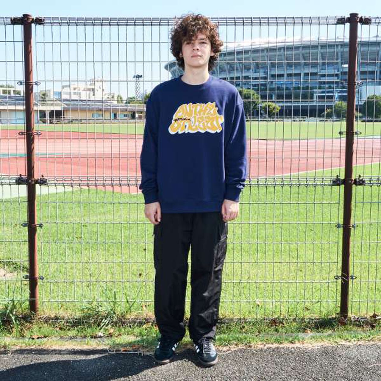 Anti-Pill Appliqué Sweatshirt,Navy, large image number 5