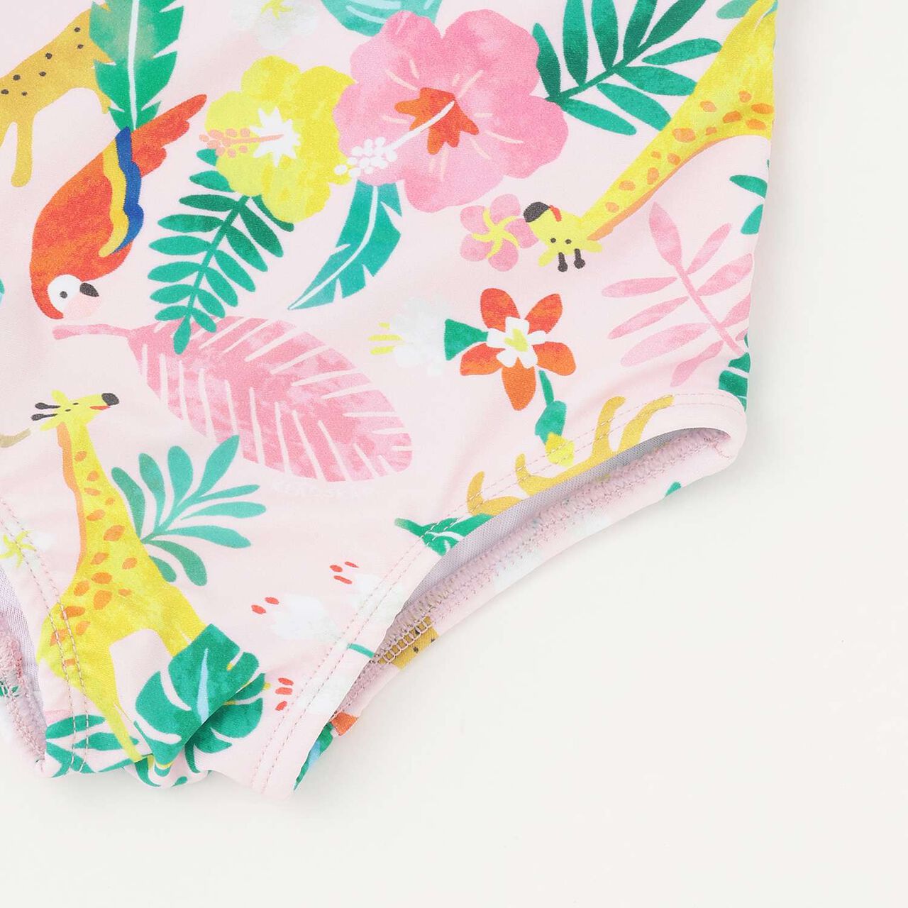 [SWIM] Tropical Print One-Piece Dress Swimsuit,Red, large image number 6