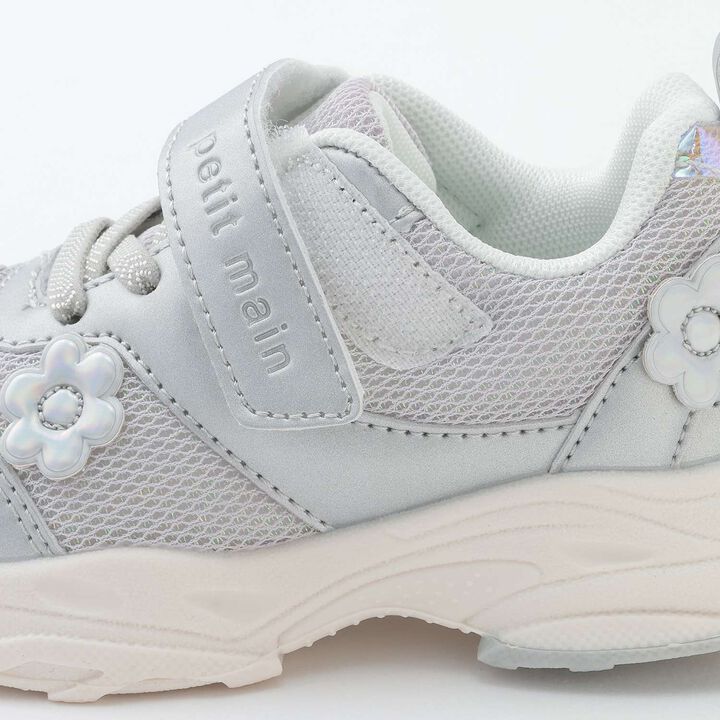 Flower Sneakers,Silver, medium image number 4