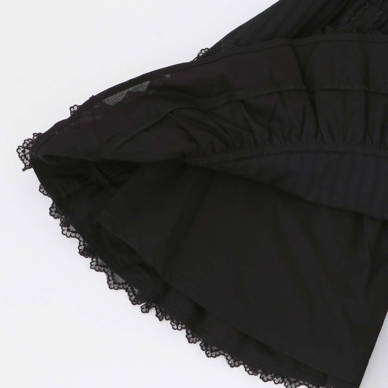 Lace Tiered Skirt,Off white, large image number 7