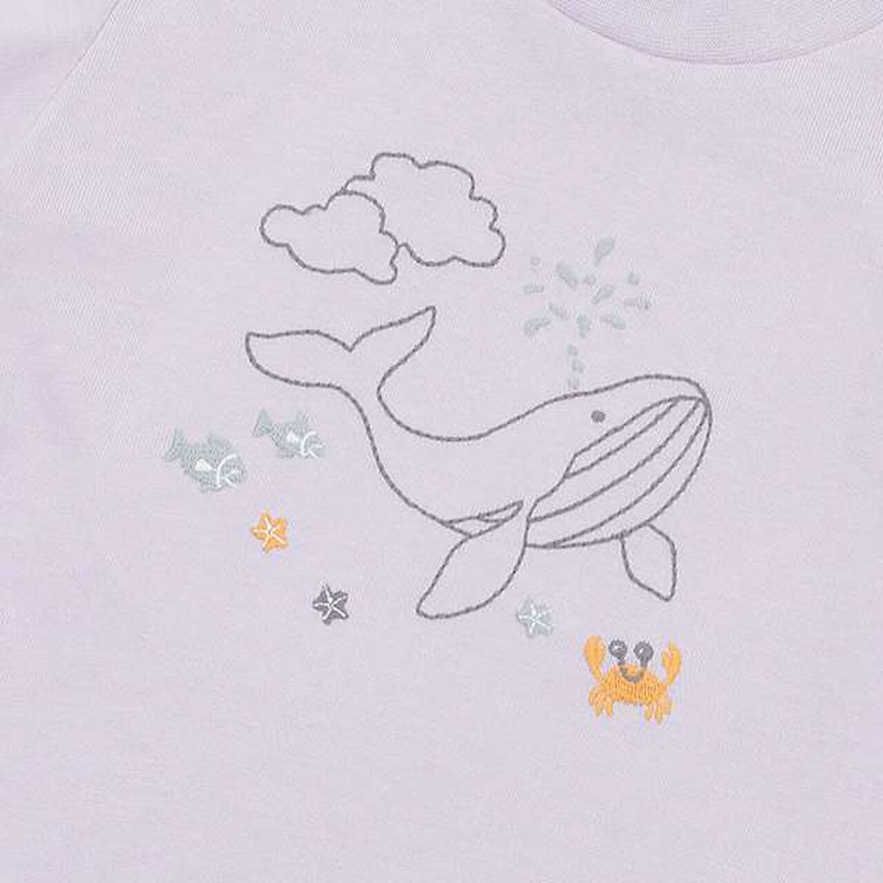 [Link] Quick-Dry Embroidery Half T-Shirt (Kids),Cream, large image number 6