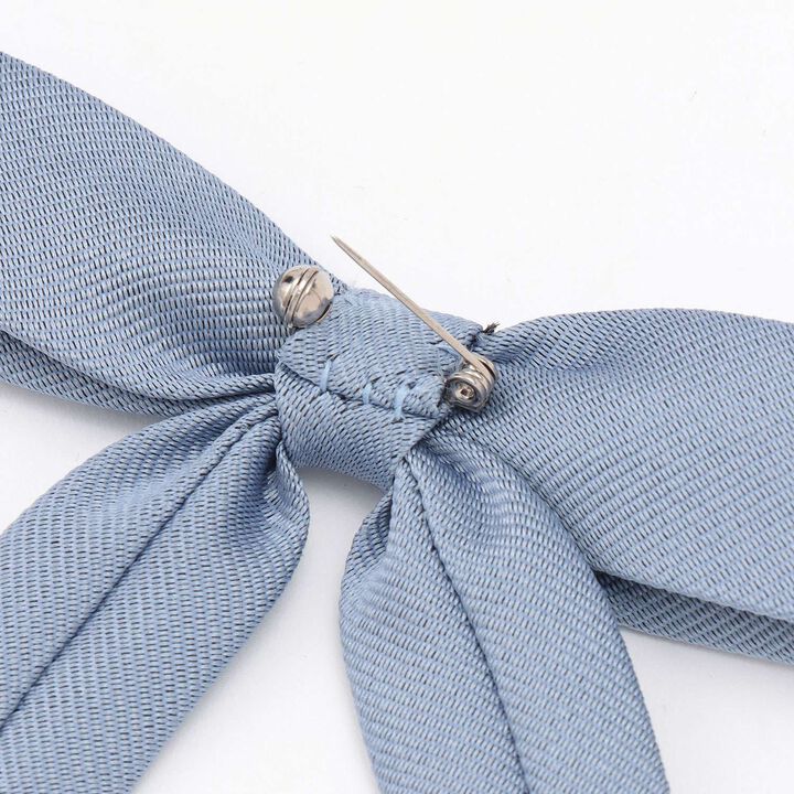 [Graduation Attire] Solid Ribbon Brooch,Blue, medium image number 4