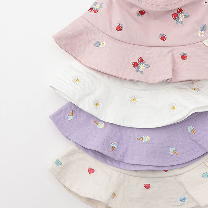 [Heat-Resistant] Embroidered Bucket Hat,Lavender, medium image number 26