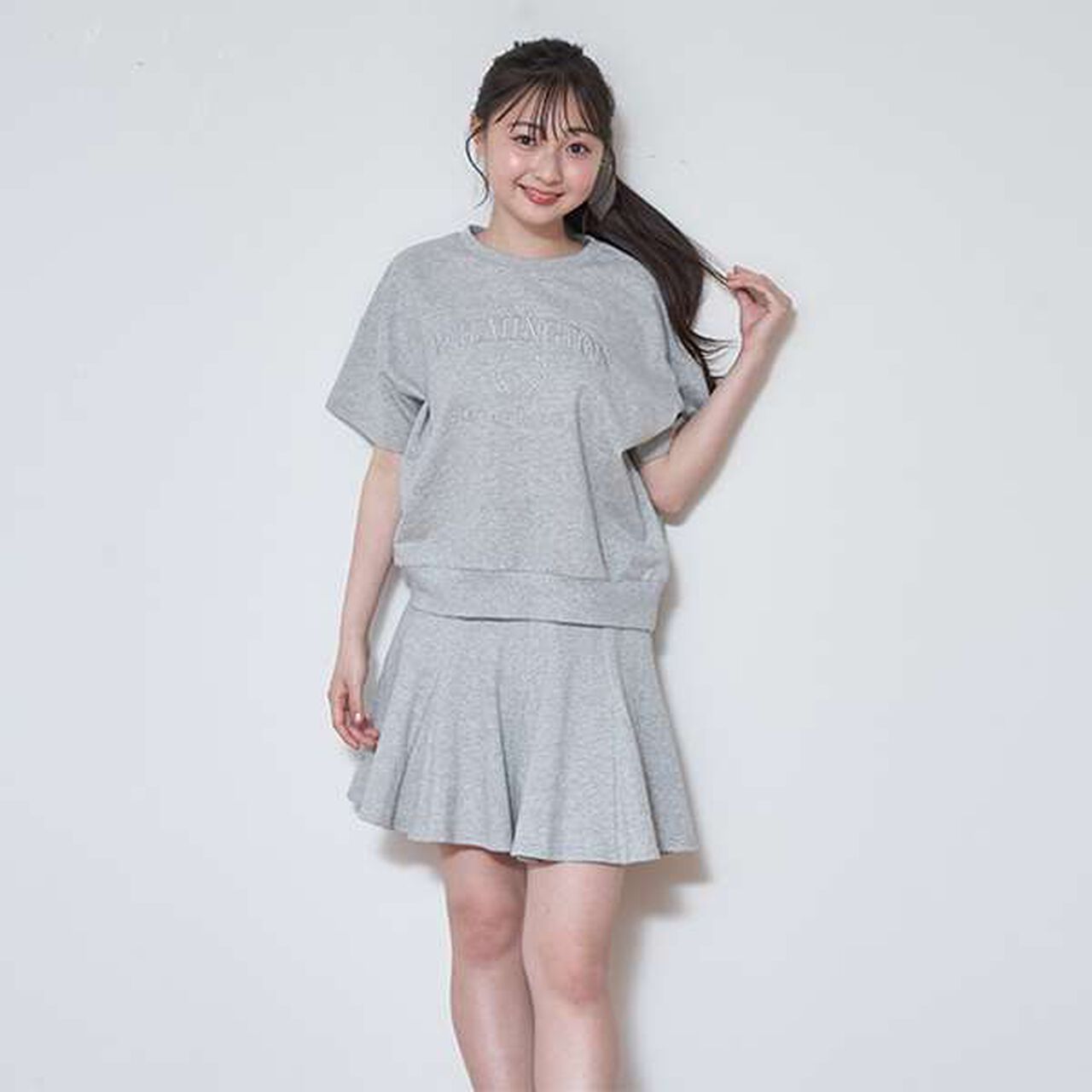 Flared Skirt Set,Black, large image number 9