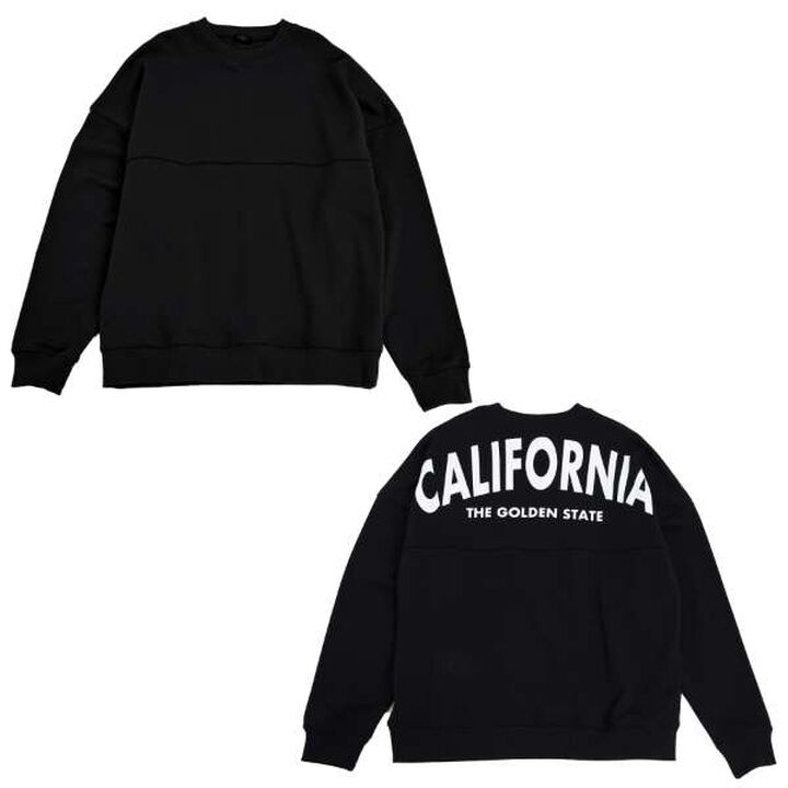 Pilling Resistant Durable Material Back Wide Logo Print Big Sweatshirt,Blue, medium image number 2