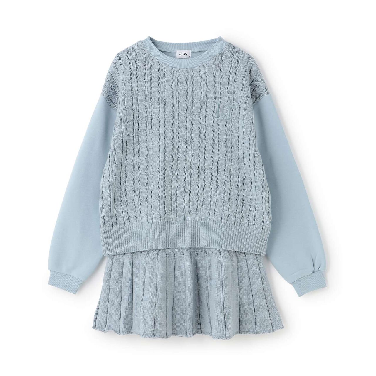 [Washable] Knit Set-Up,Sax blue, large image number 13
