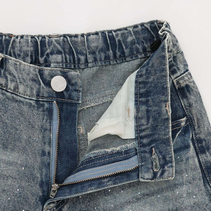 [LTXC] Sparkling Distressed Denim Shorts,Gray, medium image number 11