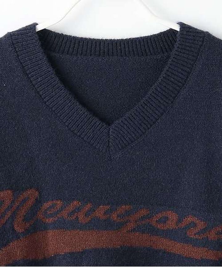 New York V-Neck Knitwear,Gray, medium image number 12