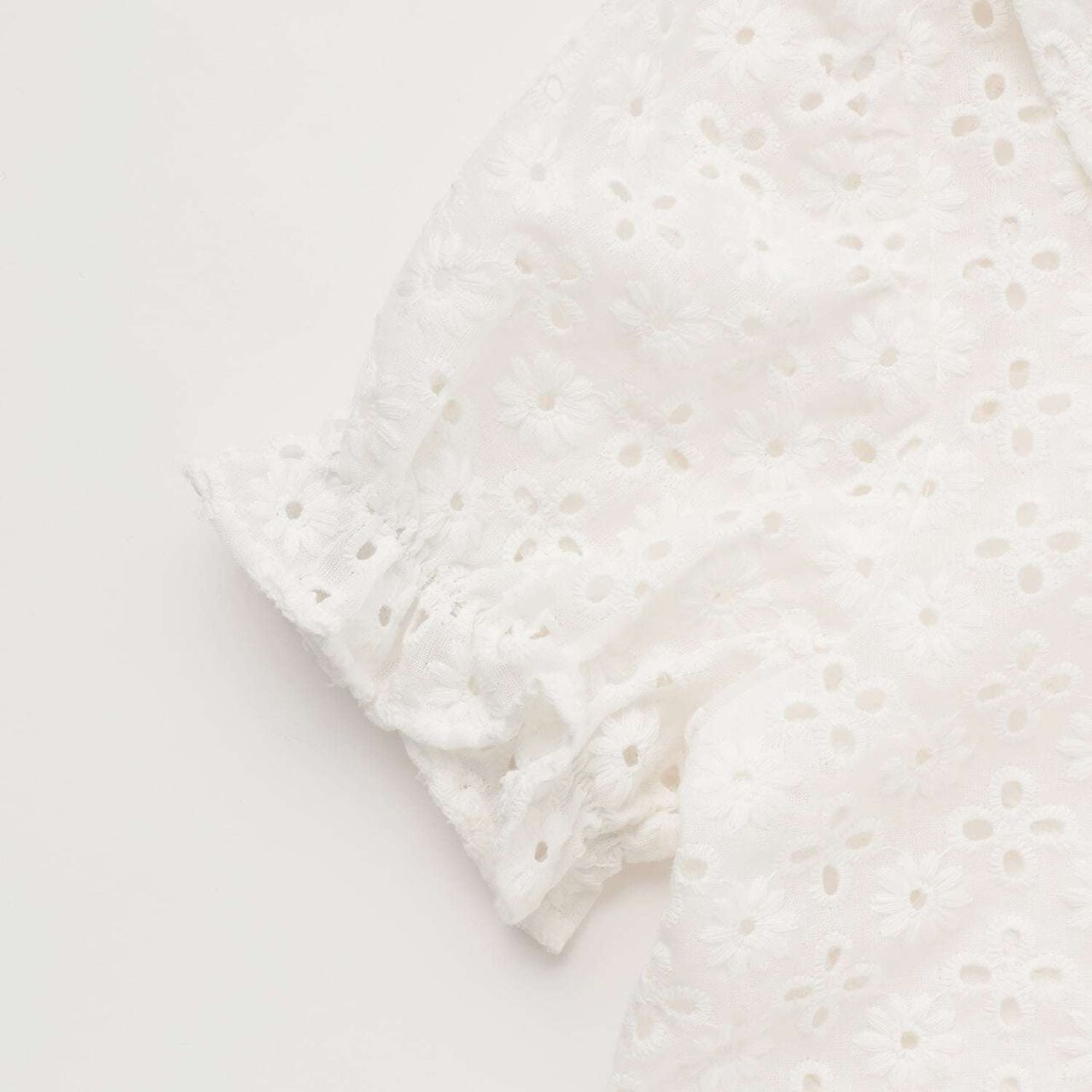 [100% Cotton] Lace Puff Sleeve Blouse for Girls Kids,Black, large image number 5
