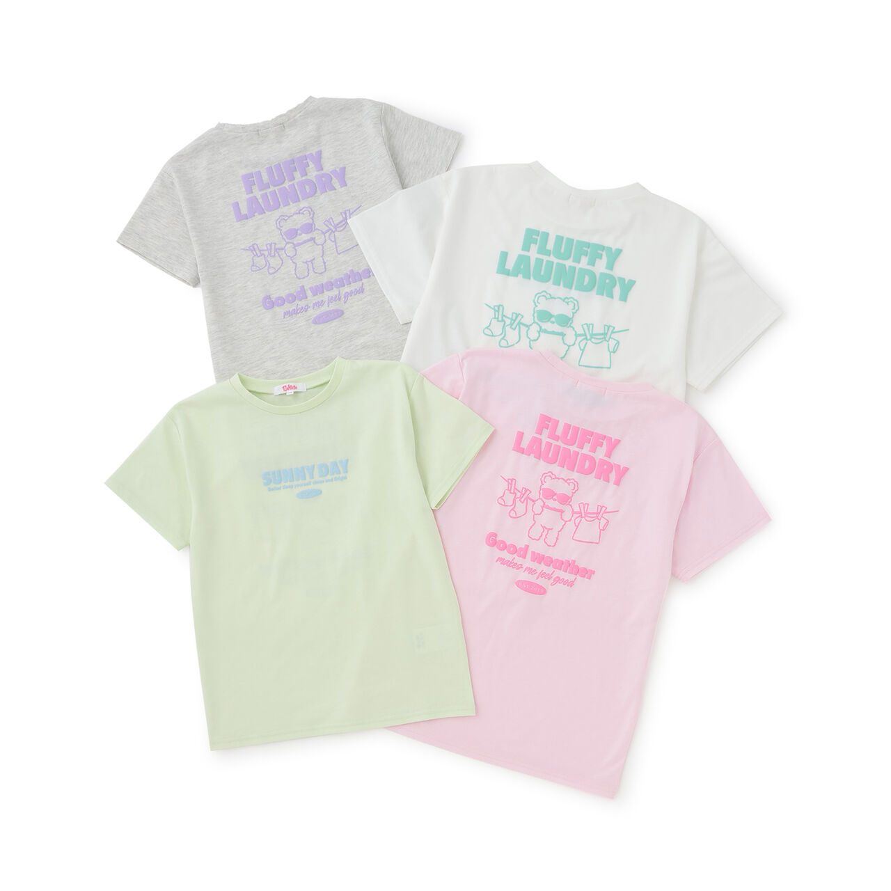 [Cool Touch] Laundry Bear Short Sleeve T-Shirt,Light pink, large image number 6