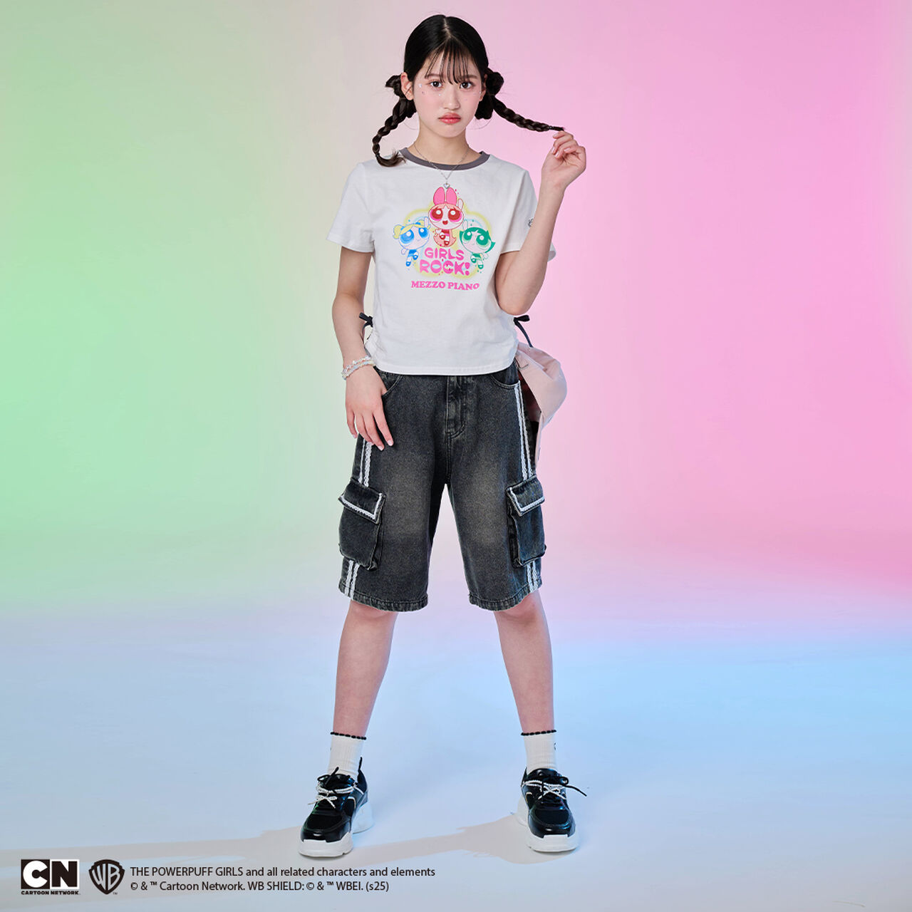 [The Powerpuff Girls] Ringer T-Shirt,Off white, large image number 10