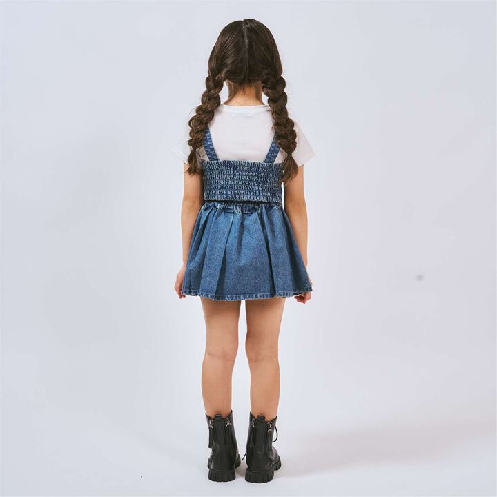 [Ready-to-Wear] Denim Bustier & Pleated Skirt Outfit Set,Blue, medium image number 5