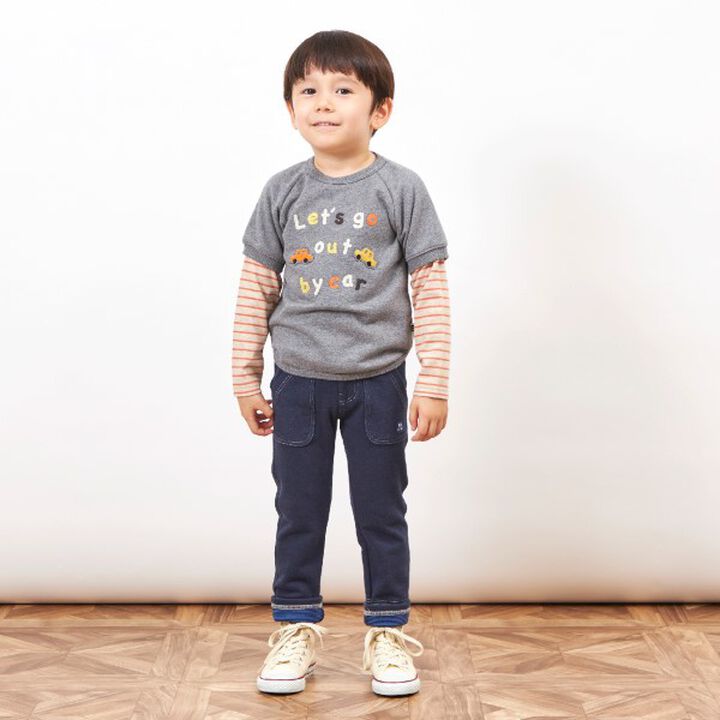 KPBOY Car Motif Fleece Sweatshirt (0 to 0),Navy, medium image number 14