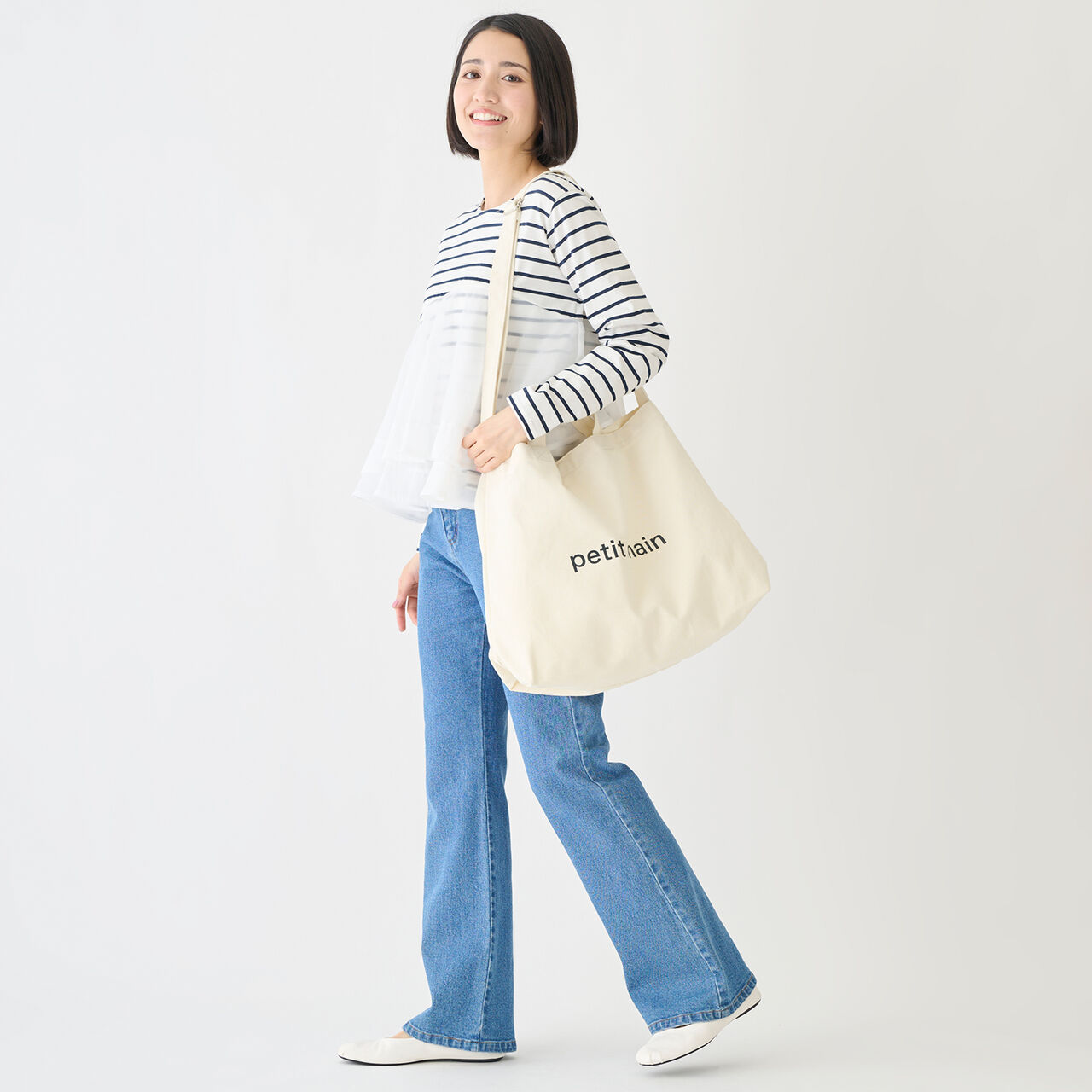 Canvas 2 WAY Shoulder Tote / LG,Beige, large image number 6