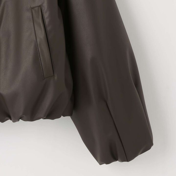 [Parent-Child Matching] Faux Leather Padded Blouson,Brown, medium image number 12