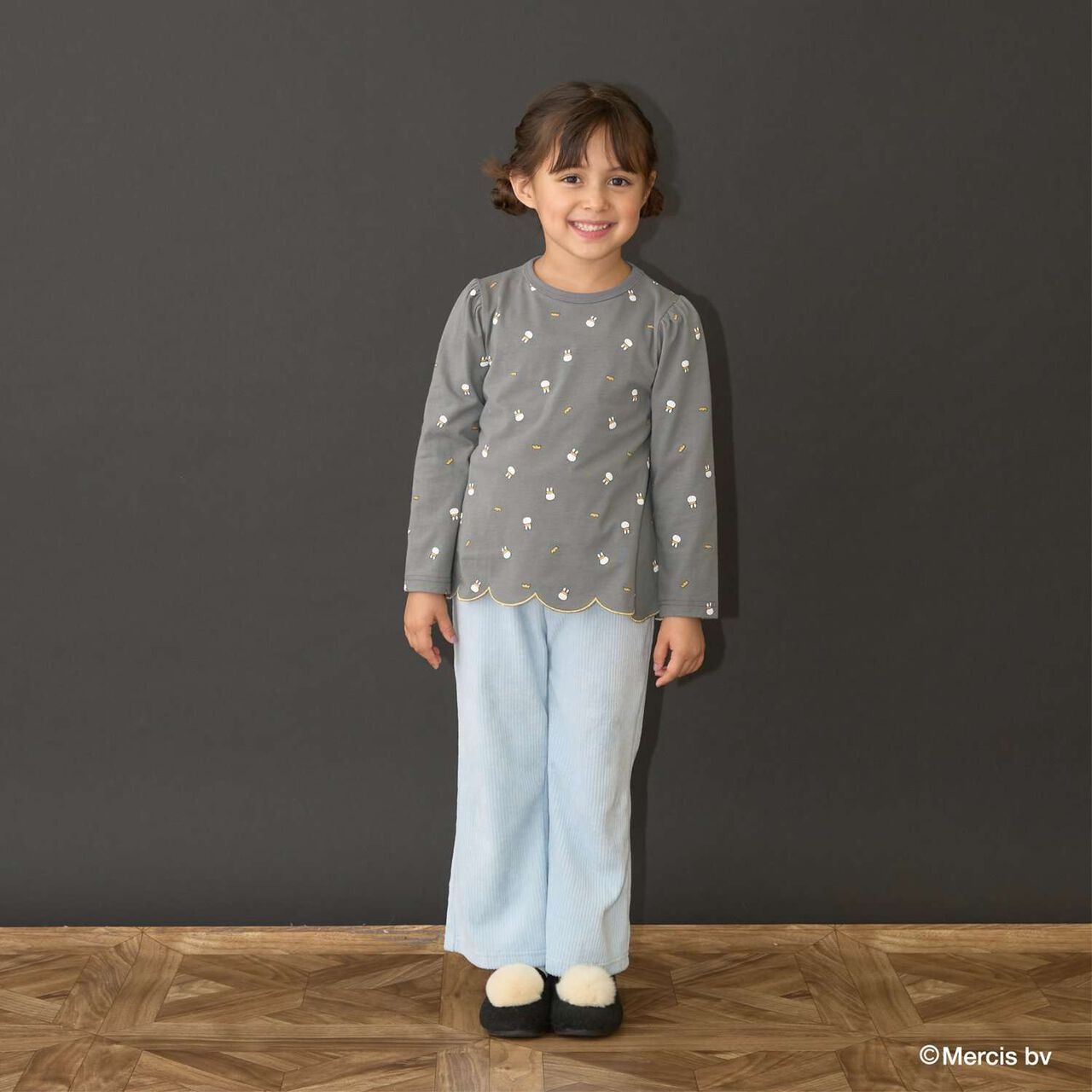 [Miffy] All-Over Pattern Scalloped Hem A-Line T-Shirt,Lavender, large image number 21