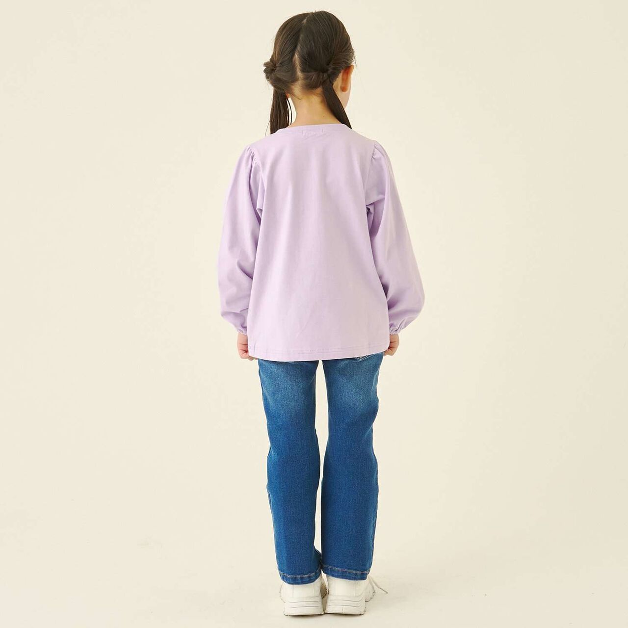 Quick-Dry UV Heart Print Puff Sleeve T-Shirt [Lycee Mine Ballet Series],Lavender, large image number 18