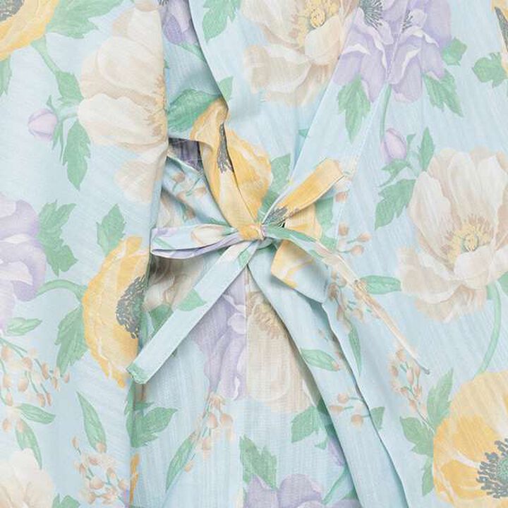 Large Floral Pattern 2 WAY Yukata,Cream, medium image number 14